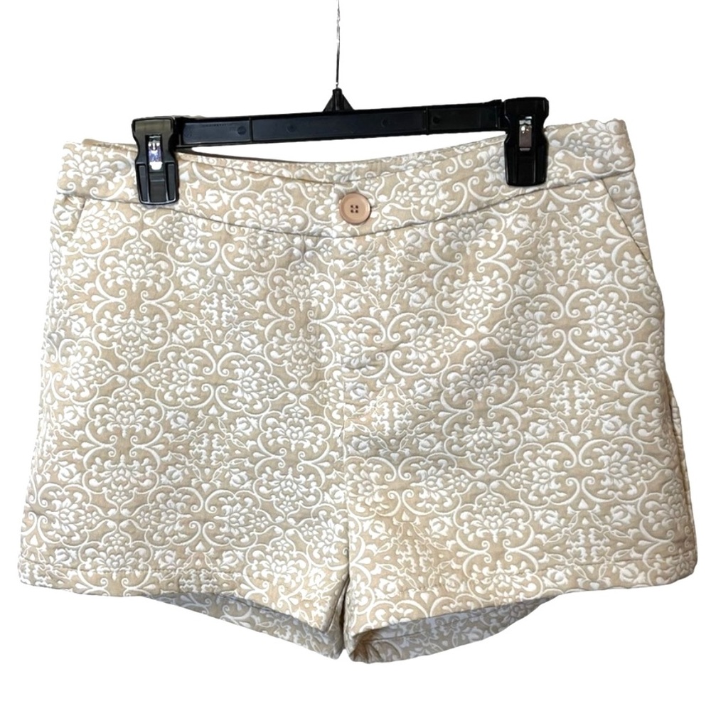 NWT Tricia & Lulu Tan Brocade Shorts